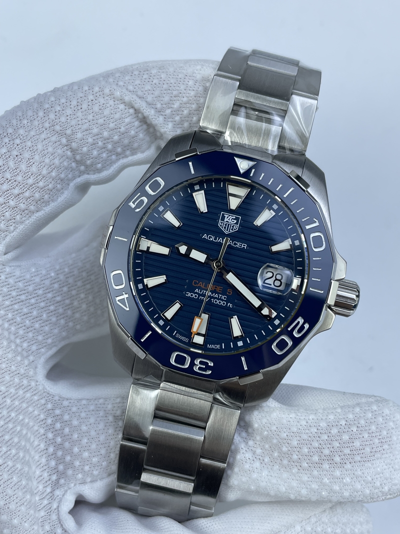 (준비완료/특급배송)NO.2997/신공장 태그호이어 칼리버5 아쿠아레이서 300M 블루 41MM