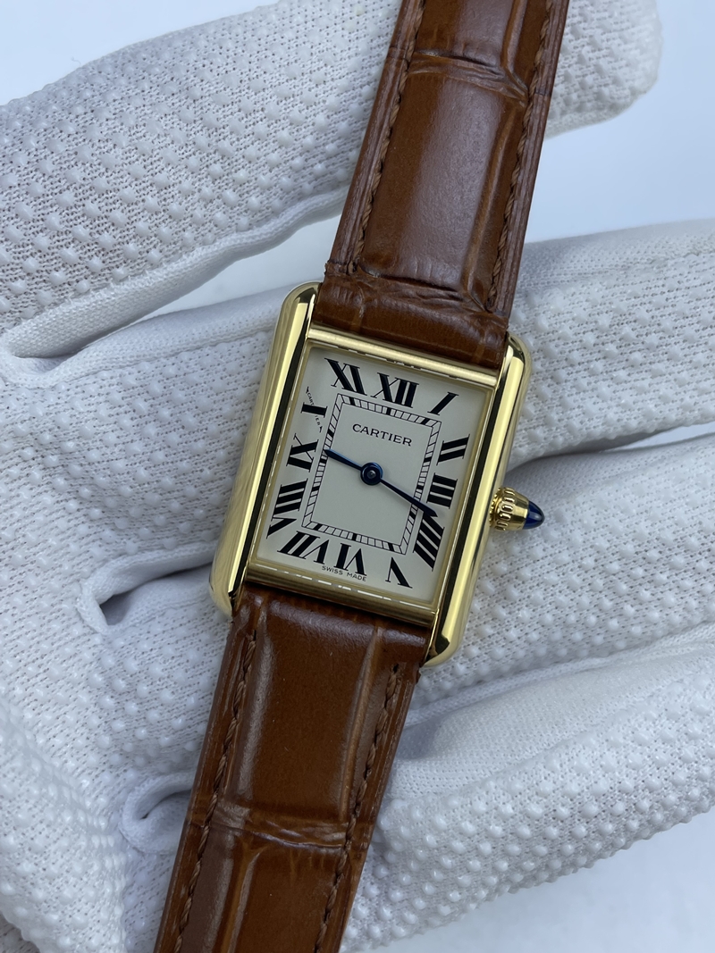 (준비완료/특급배송 )NO.3053/AF공장 까르띠에 탱크머스트 22미리 스몰사이즈 옐로우골드