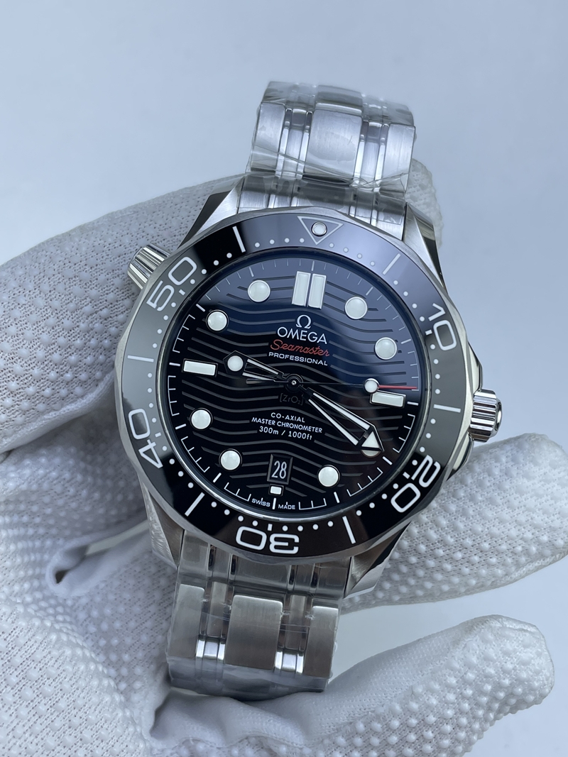 (준비완료/특급배송)NO.3220/VS공장 오메가 씨마스터 다이버 300 스틸 블랙다이얼V4 VS8800 (최신무브업버전)